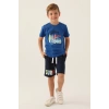 ERKEK ÇOCUK BERMUDA TAKIM - COBALT