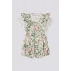 KIZ BEBEK KISA KOL T-SHIRT İKİLİ TAKIM - KREM