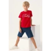 ERKEK ÇOCUK BERMUDA TAKIM - KIRMIZI