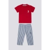 ERKEK BEBEK 2 Lİ KISA KOL T-SHIRT TAKIM - KIRMIZI