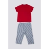 ERKEK BEBEK 2 Lİ KISA KOL T-SHIRT TAKIM - KIRMIZI