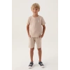 ERKEK ÇOCUK BERMUDA TAKIM - BEJ
