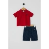 U.S.POLO ERKEK BEBEK 2Lİ T-SHIRT TAKIM - BEYAZ/HAKİ