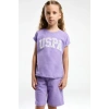 KIZ ÇOCUK BERMUDA TAKIM - VİYOLET