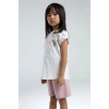 KIZ ÇOCUK BERMUDA TAKIM - BEYAZ/SOFT PEMBE