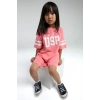 KIZ ÇOCUK BERMUDA TAKIM - NEON PEMBE