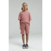 KIZ ÇOCUK BERMUDA TAKIM - RETRO PEMBE