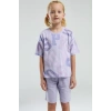 KIZ ÇOCUK BERMUDA TAKIM - LİLA