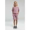 KIZ ÇOCUK BERMUDA TAKIM - RETRO PEMBE