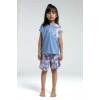 KIZ GARSON ŞORT TAKIM - AÇIK İNDİGO