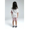 KIZ GARSON BERMUDA TAKIM - SOFT PEMBE