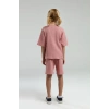 KIZ ÇOCUK BERMUDA TAKIM - RETRO PEMBE