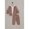 US POLO KIZ BEBEK 3LU TAKIM - VİZON
