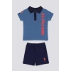 ERKEK BEBEK KISA KOL TSHIRT 2 Lİ TAKIM - COBALT