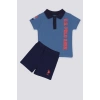ERKEK BEBEK KISA KOL TSHIRT 2 Lİ TAKIM - COBALT