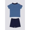 ERKEK BEBEK KISA KOL TSHIRT 2 Lİ TAKIM - COBALT