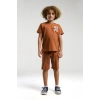 ERKEK ÇOCUK BERMUDA TAKIM - AÇIK KAHVE