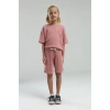 KIZ ÇOCUK BERMUDA TAKIM - RETRO PEMBE