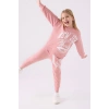 KIZ ÇOCUK EŞOFMAN TAKIM - RETRO PEMBE