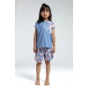 KIZ GARSON ŞORT TAKIM - AÇIK İNDİGO