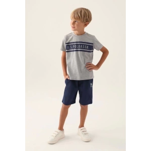 ERKEK ÇOCUK BERMUDA TAKIM - GRİ MELANJ