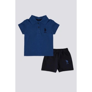 ERKEK BEBEK 2 LI KISA KOL T-SHIRT TAKIM - COBALT