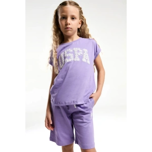 KIZ ÇOCUK BERMUDA TAKIM - VİYOLET