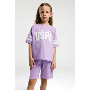 KIZ GARSON BERMUDA TAKIM - NEON PEMBE