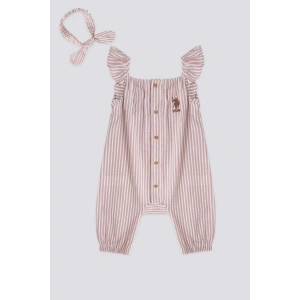 KIZ BEBEK SALOPET 2 LI TAKIM - VİZON