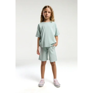 KIZ GARSON BERMUDA TAKIM - ÇAY YEŞİLİ