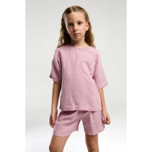 KIZ ÇOCUK ŞORT TAKIM - GÜL KURUSU