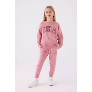 KIZ GARSON EŞOFMAN TAKIMI - RETRO PEMBE