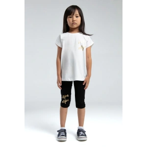 KIZ GARSON KAPRİ TAYT TAKIM - Beyaz