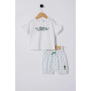 U.S.POLO ASSN. KIZ BEBEK 2Lİ TAKIM - Beyaz
