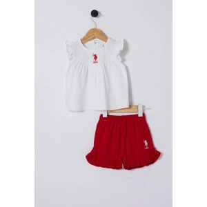 U.S.POLO ASSN. KIZ BEBEK 2Lİ TAKIM - Beyaz
