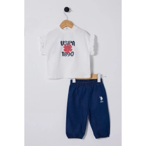 U.S.POLO ASSN. KIZ BEBEK 2Lİ TAKIM - Beyaz