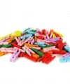 100lü Renkli Ahşap Mandal 2.5cm (12li Paket-1200 Adet)