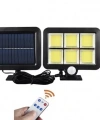 120 Cob Led Solar Panelli 3 Modlu Duvar Lambası Uzaktan Kumandalı Mz-302k