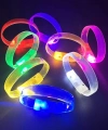 3 Modlu Pilli Led Işıklı Esnek Parti Bilekliği Mavi