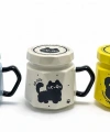 3d Kedi Figürlü Kapaklı Kupa Bardak Alk5034