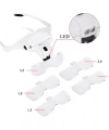 5 Lens 1.0x3.5x, 2led Işıklı  Ile Ayarlanabilir Gözlük Büyüteç9892b2