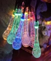7m 50 Led Damla 8 Fonksiyonlu Solar Panelli-rgb