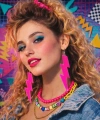 80’ler 9039lar Retro Neon Pembe Şimşek Küpe 10 Cm