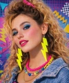80’ler 9039lar Retro Neon Sarı Şimşek Küpe 10 Cm