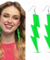 80’ler 9039lar Retro Neon Yeşil Şimşek Küpe 10 Cm