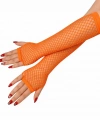 80’ler 90’lar Retro Turuncu File Parmaksız Eldiven 26 Cm