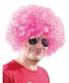 Açık Pembe Renk Kıvırcık Afro Bonus Peruk