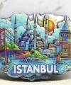 Ahşap İstanbul Temalı Magnet Alk4361