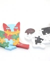 Ahşap Kedi Ve Köpek Yapboz Alk2019