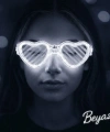 Beyaz Led Işıklı Kalp Gözlük – 3 Modlu Parti  Glow Gözlüğü